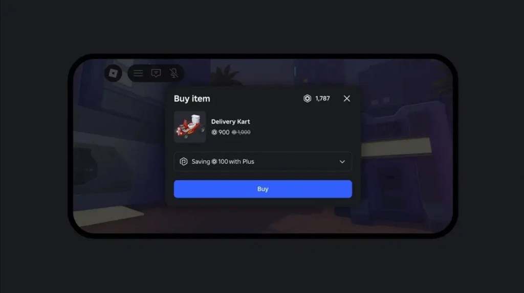 Buying Item with Roblox Plus