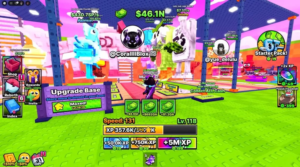 Roblox +1 Speed Be a Lucky Block! - Brainrts