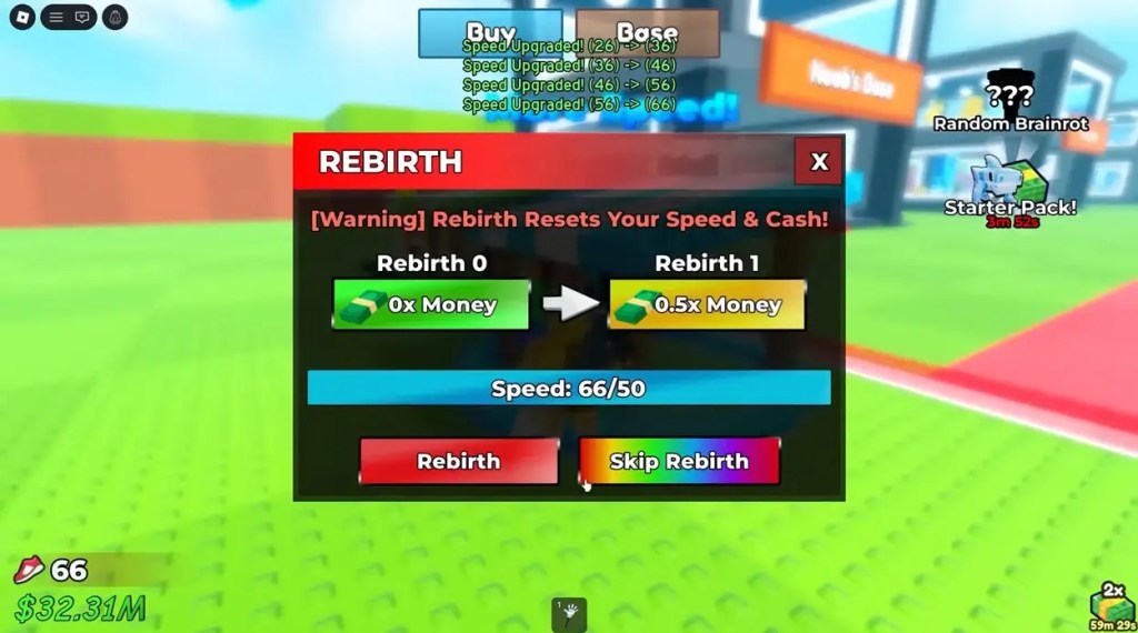 Roblox Be a Brainrot - First Rebirth