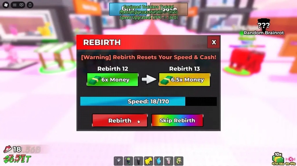 Roblox Be a Brainrot - Middle Game Rebirth