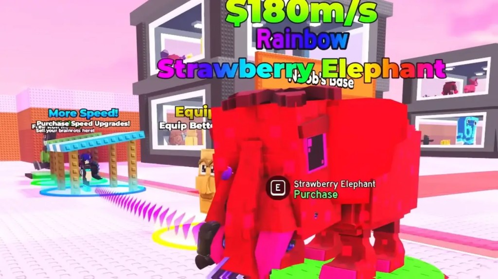Roblox Be a Brainrot - Rainbow Strawberry Elephant